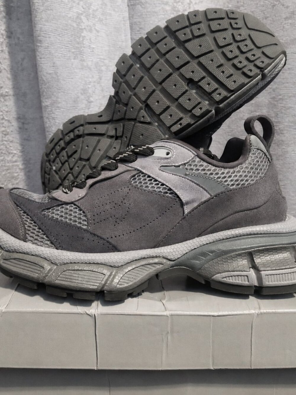 Balenciaga 3XL Suede Grey Mix Sneakers – Size 41 / US 8 – New Condition
